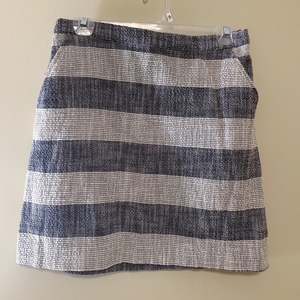 Blue and white Striped skirt